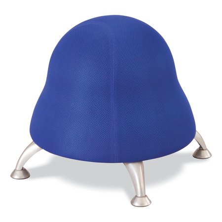 SAFCO Runtz Ball Chair, Backless, Supports Up to 250 lb, Blue Fabric Seat, Silver Base 4755BU